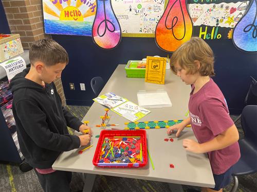 Students explore in the Makerspace